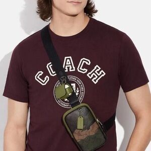 Coach Multifunction Phone Pack In Signature Canvas With Camo Print